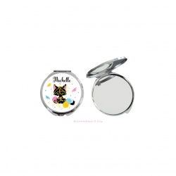 Miroir de poche chat à personnaliser