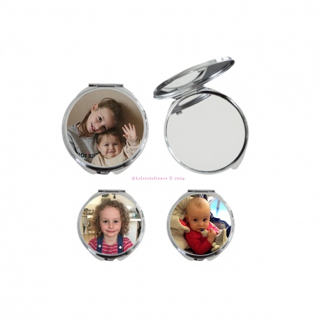 Miroir de poche personnalisé avec photo