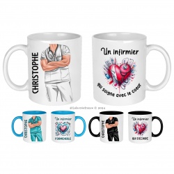 Mug infirmier, ou autre à personnaliser au prénom de votre choix