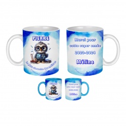 Mug personnalisé Le plus chouette des maîtres, merci pour cette super année 2023-2024