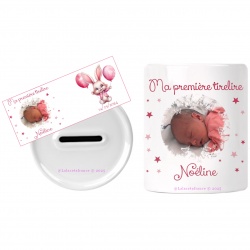 Tirelire enfant personnalisée avec photo, cadeau naissance