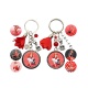 Porte clés ou Bijou de sac pin-up rouge à personnalisé