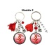 Porte clés ou Bijou de sac pin-up rouge à personnalisé