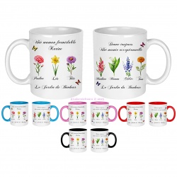 Mug mamie personnalisé avec fleur de naissance, mug maman