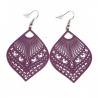 Boucles d'oreilles filigrane aubergine