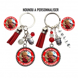 Porte clés "Merci ma nounou de me chouchouter", "Merci ma nounou de m'avoir chouchouté(e)