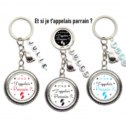 Porte clés futur parrain, "Et si je t'appelais parrain ?"