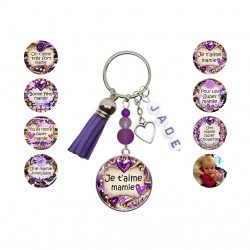 Porte clés mamie personnalisable avec ou sans photo