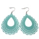 Boucles d'oreilles goutte filigrane vert d'eau