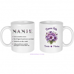 Mug mamie personnalisé avec ses traits de caractères