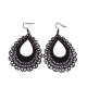 Boucles d'oreilles goutte filigrane noire