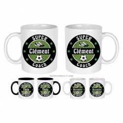 Mug coach ou entraineur de foot personnalisable