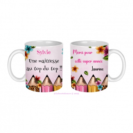 Mug  personnalisable Une Atsem au top du top, merci pour cette super année