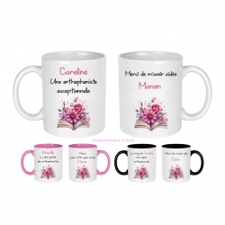 Mug orthophoniste personnalisable au texte de votre choix