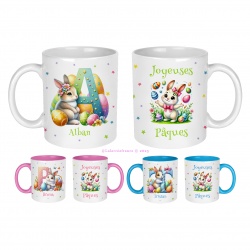 Mug de Pâques personnalisé au prénom de votre choix