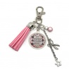 Porte-clés ou bijou de sac "Une aide soignante adorable,formidable, géniale"