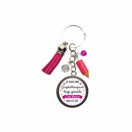 Porte clés graphothérapeute personnalisable