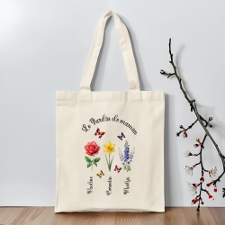 Tote bag Le Jardin de maman personnalisé, sac fourre-tout