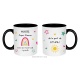 Mug nounou, auxiliaire de crèche personnalisé, merci de m'avoir aidé(e) à grandir