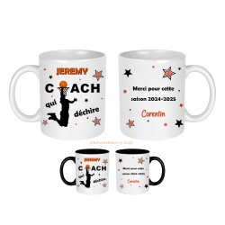 Mug basket Coach qui déchire personnalisable, Merci pour cette saison