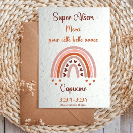 Carte à planter Atsem personnalisée
