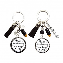 Porte clés Une orthophoniste au top personnalisable