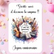 Carte à gratter Joyeux anniversaire personnalisable au texte de votre choix