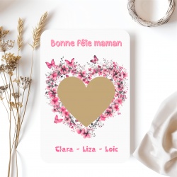 Carte à gratter Bonne fête maman personnalisable