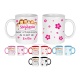 Mug orthophoniste personnalisable fond blanc ou fond rose