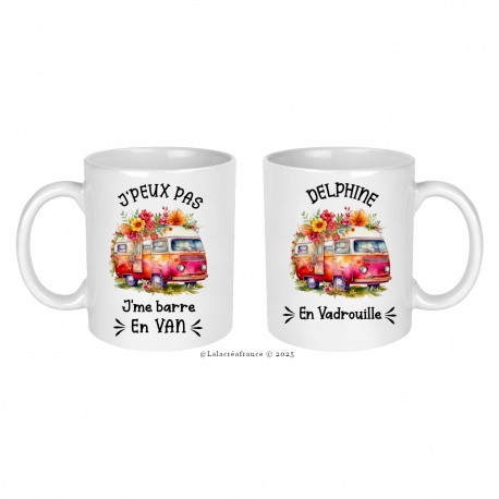Mug personnalisé J'peux pas j'me barre en VAN