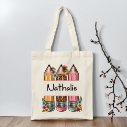 Tote bag personnalisé au prénom de votre choix
