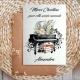 Carte à planter prof de musique, piano, batterie, guitare, violon, clarinette