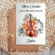 Carte à planter prof de musique, piano, batterie, guitare, violon, clarinette