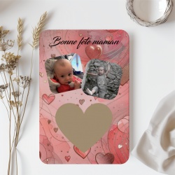 Carte à gratter Bonne fête maman personnalisable avec photo
