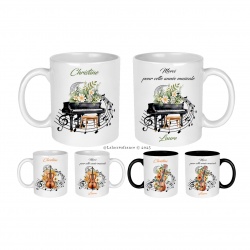 Mug Prof de musique personnalisable, Merci pour cette année musicale