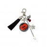 Porte clés ou bijou de sac Coquelicot
