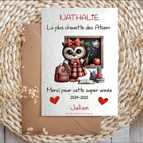 Carte à planter personnalisée atsem
