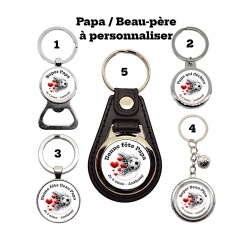 Porte clés papa, beau-père personnalisé