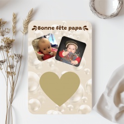Carte à gratter Bonne fête papa personnalisable avec photo