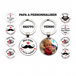 Porte clés PAPA recto verso
