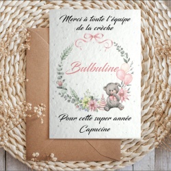 Carte à planter crèche personnalisé