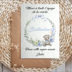 Carte à planter crèche personnalisé