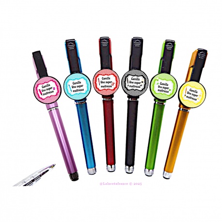Stylo Maîtresse personnalisable au prénom de votre choix
