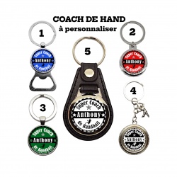 Porte clés Super coach de handball personnalisé au prénom de votre choix