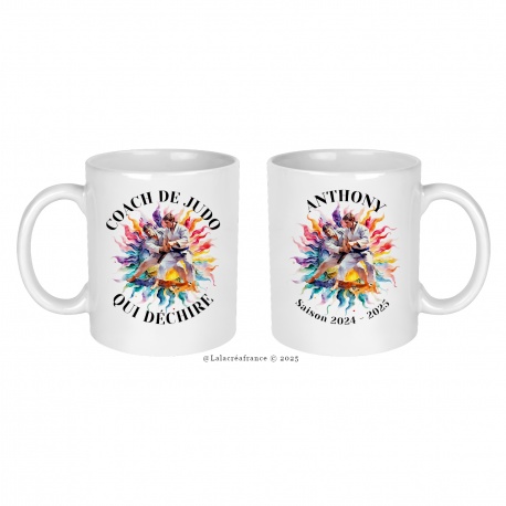 Mug Coach de judo qui déchire à personnaliser