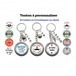 Porte clés tonton personnalisé