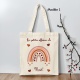 Tote bag enfant personnalisé, Les petites affaires de...thème arc en ciel boho