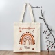 Tote bag enfant personnalisé, Les petites affaires de...thème arc en ciel boho