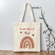 Tote bag enfant personnalisé, Les petites affaires de...thème arc en ciel boho