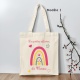 Tote bag enfant personnalisé, Les petites affaires de...thème arc en ciel